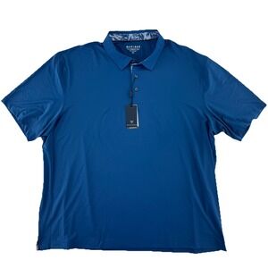 Maelreg Golf Performance Polo Shirt Mens 4XL Blue Stretch Wicking